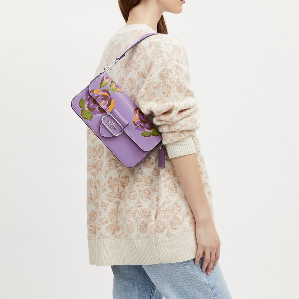 🌸 Coach Morgan Shoulder Bag With Rose Print